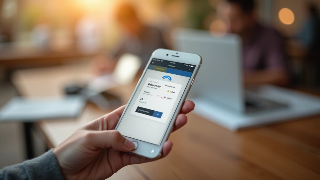 Application mobile de fintech affichant un virement instantané avec frais réduits et confirmation en temps réel